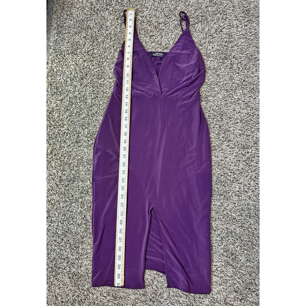 Fashion Nova On Scene Purple Maxi Dress Size Medium Spaghetti Straps - Picture 2 of 6